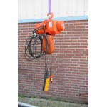 Kettingtakel 1000 kilo - hefhoogte 300 cm - 3 fase 400 V. Used